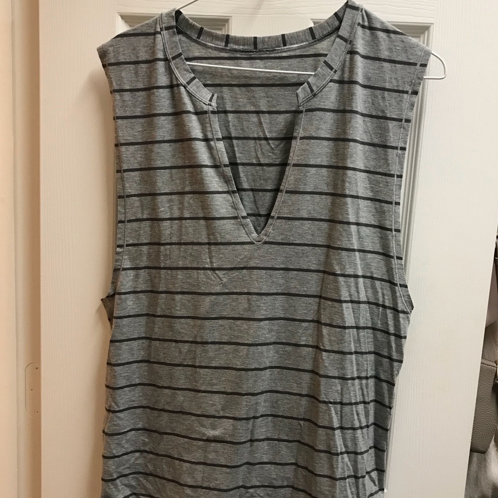 Lululemon Gray Striped Tank- Size 8